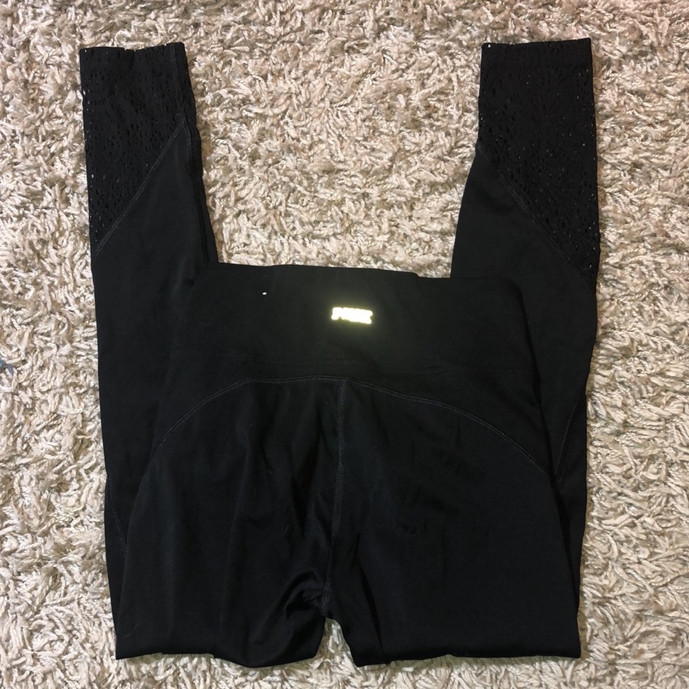 PINK sport leggings active wear gym wear black in color size xs pink clothing​​